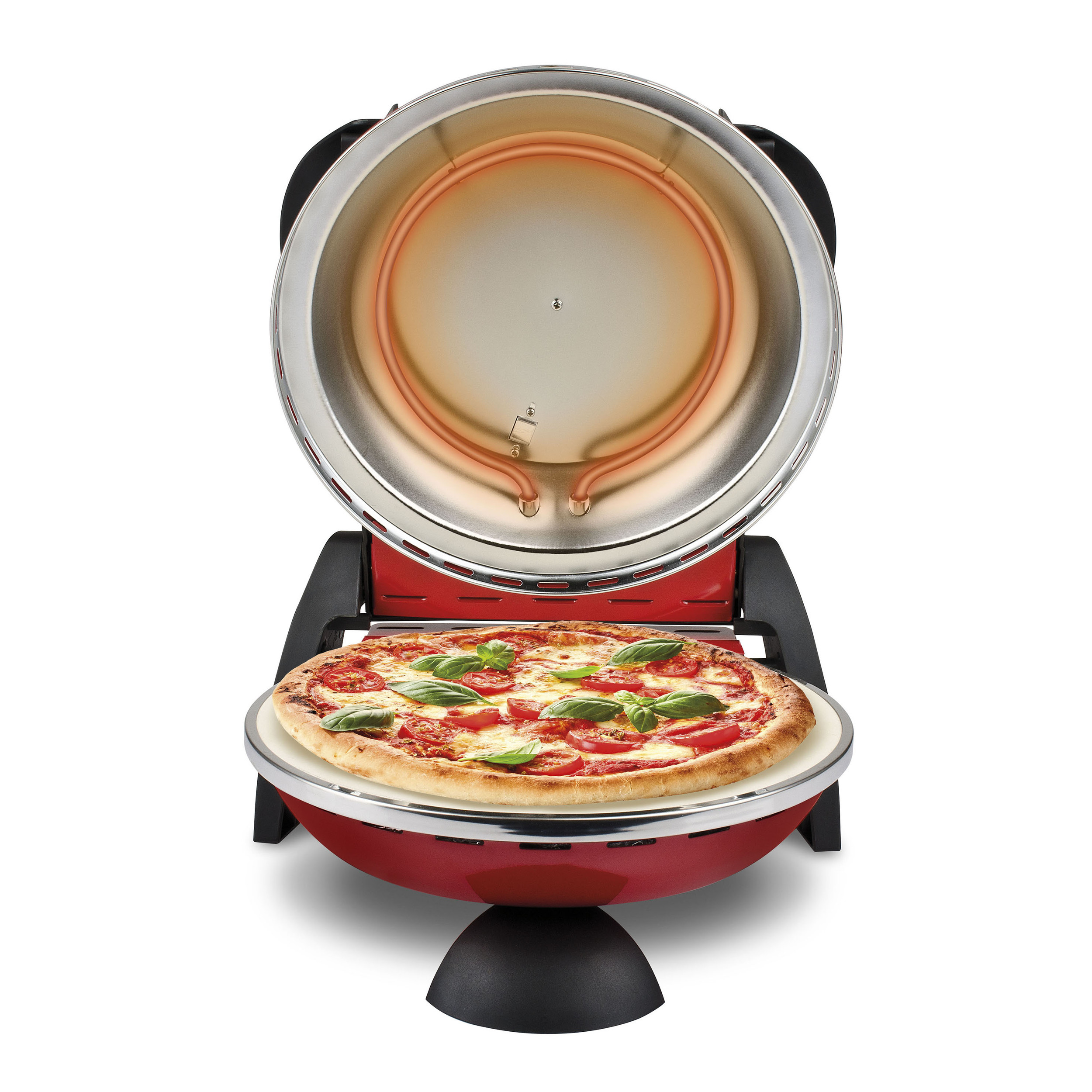 Delizia Red G10006 02 Pizza Oven - Patented G3 Ferrari